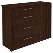 Cômoda Sapateira 1 Porta 4 Gavetas Marrom Palacius Caemmun Cômoda Sapateira 1 Porta 4 Gavetas Marrom Palacius Caemmun