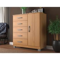 Cômoda Sapateira 1 Porta 5 Gavetas Zurique com Pés Cômoda Sapateira 1 Porta 5 Gavetas Zurique com Pés