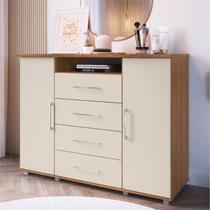 Comoda Sapateira 2 portas 4 Gavetas 1 Nicho Gold