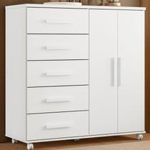 Cômoda Sapateira 2 Portas 5 Gavetas Multiuso