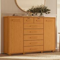 Cômoda Sapateira 2 Portas 7 Gavetas Com Chave Riviera A04 Cinamomo - Lyam Decor Cômoda Sapateira 2 Portas 7 Gavetas Com Chave Riviera A04 Cinamomo - Lyam Decor