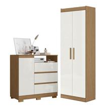 Cômoda Sapateira 2014143 e Armário Multiuso 2000191 Atacama Off White - Aramóveis Cômoda Sapateira 2014143 e Armário Multiuso 2000191 Atacama Off White - Aramóveis