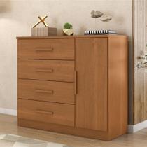 Cômoda Sapateira 4 Gavetas 1 Porta Genova Plus Zanzini Cinamomo