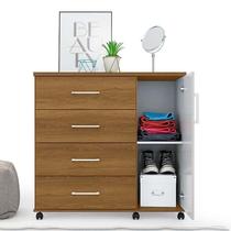Cômoda Sapateira 4 Gavetas Belle Lukaliam Freijo
