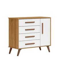 Cômoda Sapateira 4 Gavetas e 1 Porta Retrô Q Charm - ÉdeCasaMóveis
