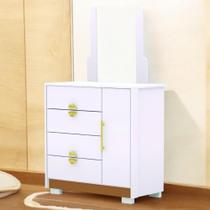 Cômoda Sapateira 4 Gavetas Espelho Paraguai Branco Camarim