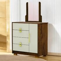 Cômoda Sapateira 4 Gavetas Espelho Paraguai Imbuia Fendi