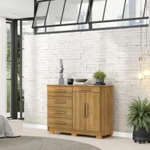 Cômoda Sapateira 5 Gavetas 2 Portas 122 Cm Siri 20019 Vlr Nature