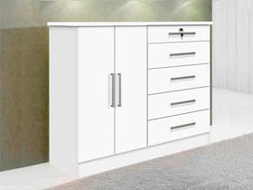Cômoda Sapateira 5 Gavetas Branco Cronus D'Doro Cômoda Sapateira 5 Gavetas Branco Cronus D'Doro