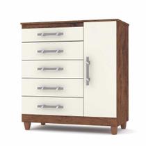 Cômoda Sapateira 5 Gavetas e 1 Porta Line 2001691 Imbuia Rustico Champanhe Vila Rica Cômoda Sapateira 5 Gavetas e 1 Porta Line 2001691 Imbuia Rustico Champanhe Vila Rica