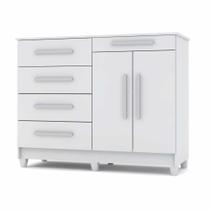 Cômoda Sapateira 5 Gavetas e 2 Portas Sirius 2001913 Branco Vila Rica