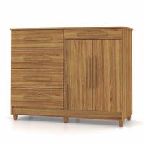 Cômoda Sapateira 5 Gavetas e 2 Portas Sirius 2001995 Canela Vila Rica