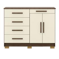 Comoda Sapateira 5G 2P 122 cm SIRI 20019 Imbuia Champanhe VLR