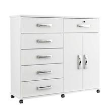 Cômoda Sapateira 6 Gavetas Platina Lukaliam Branco