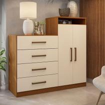 Cômoda Sapateira Ambiente áurea Amêndola Touch Off White Demóbile