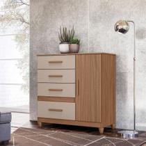 Cômoda Sapateira Ambiente Vênus Carvalho Fendi Com Pés - Moval