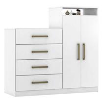 Cômoda Sapateira Áurea Branco Brilho Demóbile