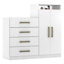 Cômoda Sapateira Áurea Branco Brilho Demóbile