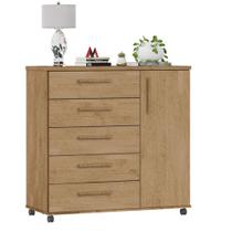 Cômoda Sapateira Barcelona 5 Gavetas Amêndoa Cômoda Sapateira Barcelona 5 Gavetas Amêndoa