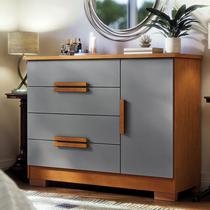 Cômoda Sapateira Bréscia 4 Gavetas e 1 Porta Moderna para Quarto Casal ou Solteiro em MDF MDP de Alta Qualidade - Maxi do Brasil Cômoda Sapateira Bréscia 4 Gavetas e 1 Porta Moderna para Quarto Casal ou Solteiro em MDF MDP de Alta Qualidade - Maxi do Brasil