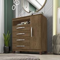 Cômoda Sapateira Cannes 1 Porta 4 Gavetas Malbec Incorplac