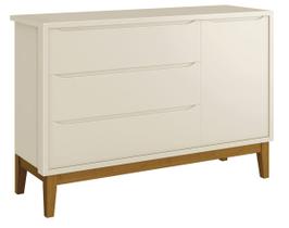 Cômoda Sapateira Classic New Areia Fosco com Madeira - Reller