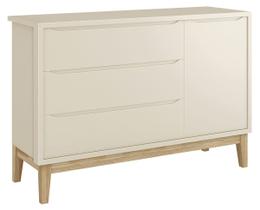 Cômoda Sapateira Classic New Areia Fosco com Natural - Reller
