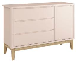 Cômoda Sapateira Classic New Rosa Fosco com Natural - Reller Cômoda Sapateira Classic New Rosa Fosco com Natural - Reller