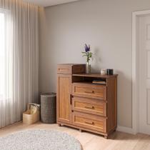 Cômoda Sapateira com Espelho 1 Porta 3 Gavetas e Porta Jóias Cuiabá