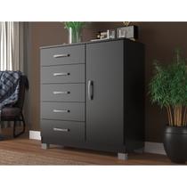 Cômoda Sapateira com Pés 1 Porta 5 Gavetas Cômoda Sapateira com Pés 1 Porta 5 Gavetas