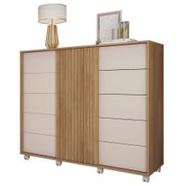 Cômoda Sapateira Com Rodízios Medusa C01 Buriti/Off White - Mpozenato Cômoda Sapateira Com Rodízios Medusa C01 Buriti/Off White - Mpozenato