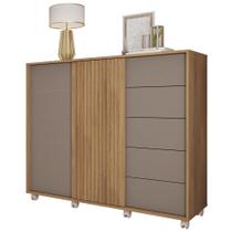 Cômoda Sapateira Com Rodízios Pegasus Buriti/Fendi - Caemmun