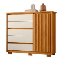 Cômoda Sapateira Duetto 1 Porta Ripada e 5 Gavetas - Móveis Albatroz Cômoda Sapateira Duetto 1 Porta Ripada e 5 Gavetas - Móveis Albatroz