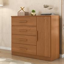 Cômoda Sapateira Genova Plus 1 Porta 4 Gavetas Marrom/Cinamomo Cômoda Sapateira Genova Plus 1 Porta 4 Gavetas Marrom/Cinamomo