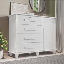 Cômoda Sapateira Grécia Com Chave 1 Porta Ripado Flex - 4 Cores