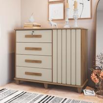 Cômoda Sapateira Grécia Com Chave 1 Porta Ripado Flex - 4 Cores