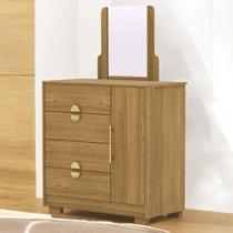 Cômoda Sapateira Ilha Bela Com Espelho 1 Porta 4 Gavetas Nature Para Quarto Cômoda Sapateira Ilha Bela Com Espelho 1 Porta 4 Gavetas Nature Para Quarto