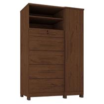 Cômoda Sapateira Imperial 1 Porta 5 Gavetas Jacarandá Fosco - Zanzini