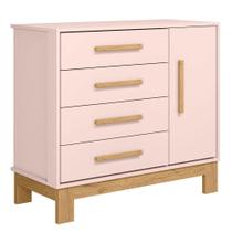 Cômoda Sapateira Infantil 1 Porta 4 Gavetas Q Encanto Slim Rosa Cômoda Sapateira Infantil 1 Porta 4 Gavetas Q Encanto Slim Rosa