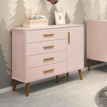 Cômoda Sapateira Infantil 4 Gavetas 1 Porta Isis Móveis Reller