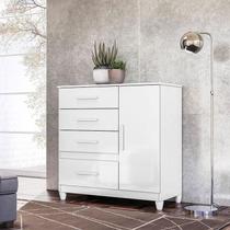 Cômoda Sapateira Infantil Ambiente Vênus Branco Flex com Pés - Moval