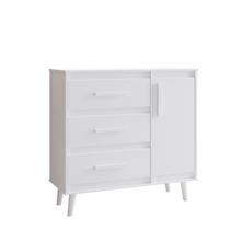 Comoda Sapateira Mila 1 Porta e 3 Gavetas Bebe Completo