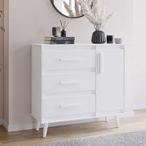 Comoda Sapateira Mila 3 Gavetas 1 Porta - Branco Móblis