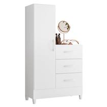 Cômoda Sapateira Mobi 1 Porta e 3 Gavetas Flex Branco Fosco - Móveis Albatroz Cômoda Sapateira Mobi 1 Porta e 3 Gavetas Flex Branco Fosco - Móveis Albatroz