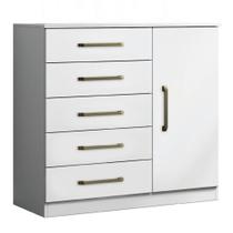 Cômoda Sapateira Multiuso 5 Gavetas 1 Porta Milão Aramóveis