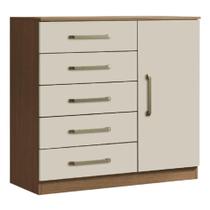 Cômoda Sapateira Multiuso 5 Gavetas 1 Porta Milão Aramóveis