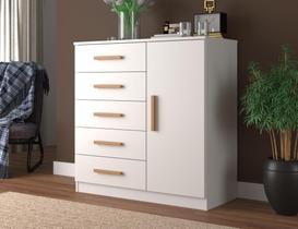 Comoda Sapateira New Monaco 1 Porta 5 Gavetas