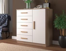 Comoda Sapateira New Monaco 1 Porta 5 Gavetas Comoda Sapateira New Monaco 1 Porta 5 Gavetas