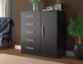Comoda Sapateira New Monaco 1 Porta 5 Gavetas