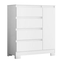 Cômoda Sapateira Olimpia 04 gavetas Branco Flex- Móveis Albatroz